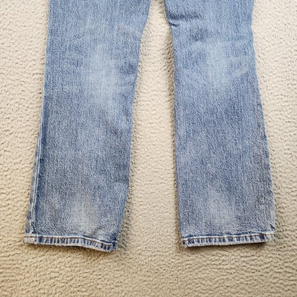 Anthropologie Pilcro Mid Rise Bootcut Jeans Women's 29 Ripped Knee Denim Pants - Picture 15 of 16